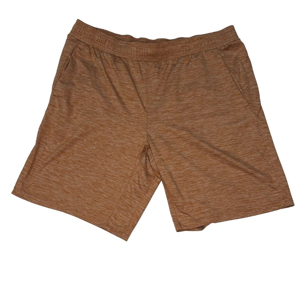All In Motion Men’s Shorts Soft Stretch Copper Orange Color 9” Large (L)